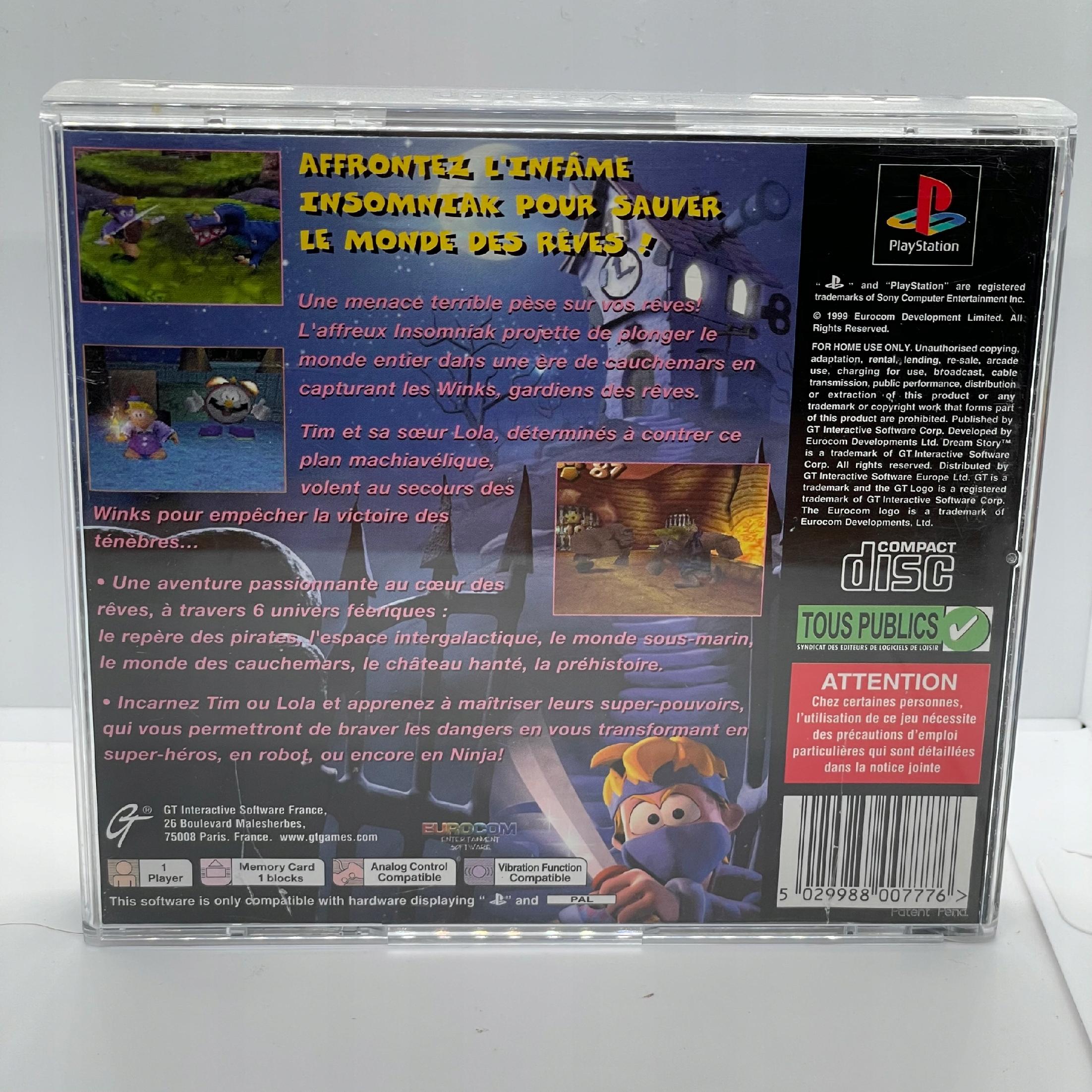 Dream Story (40 Winks) PS1PlayStation PSX (FR)