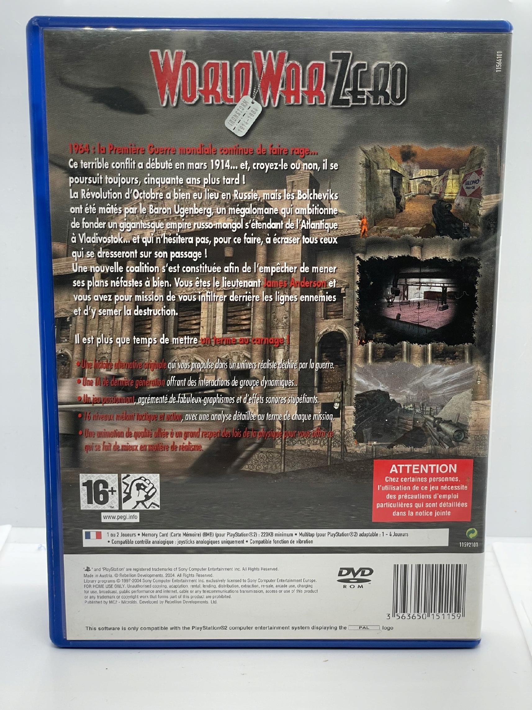 World War Zero Ironstorm PS2