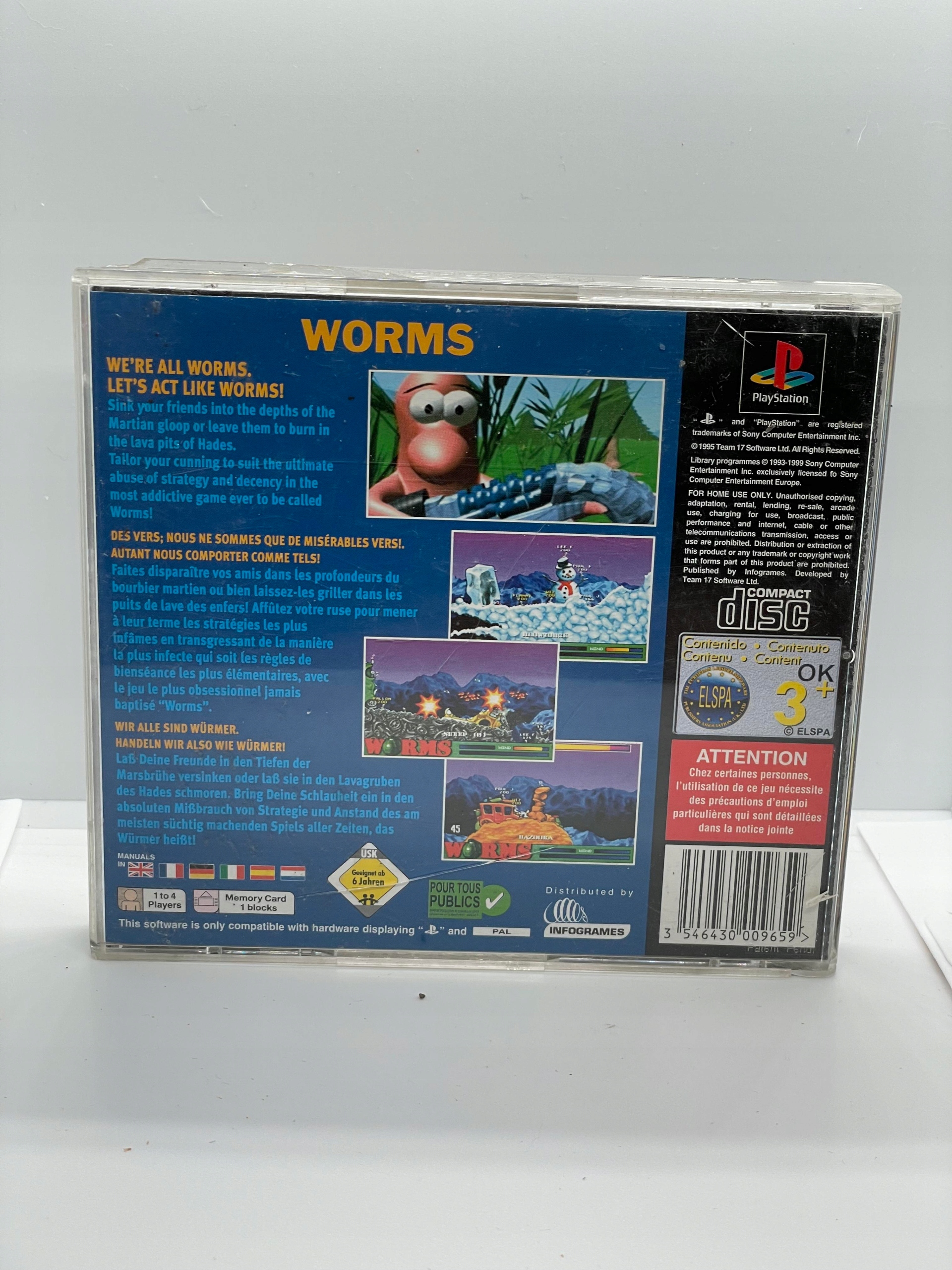 Worms PS1 PSX PlayStation 1
