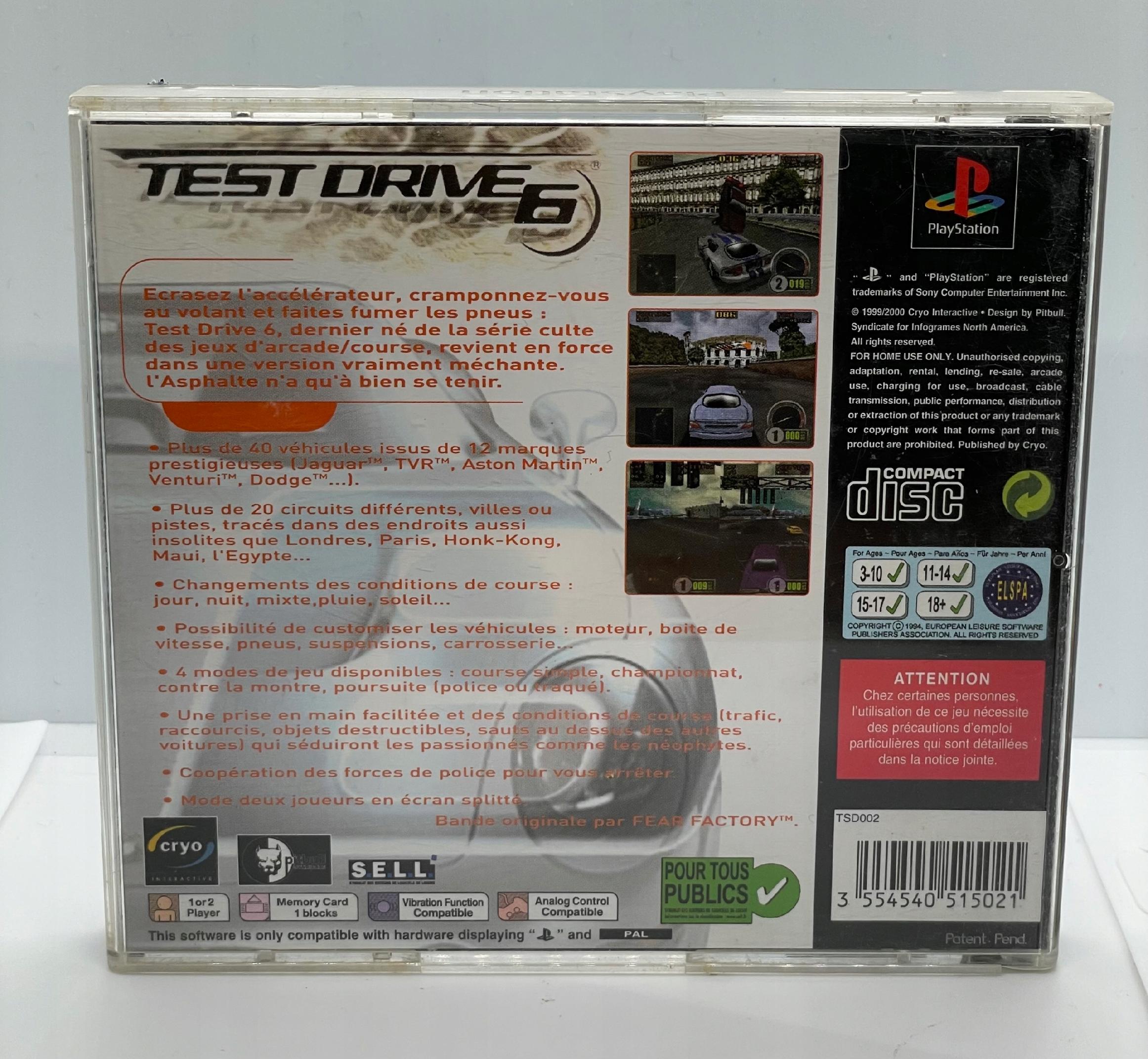 Test Drive 6 PlayStation PS1 PSX