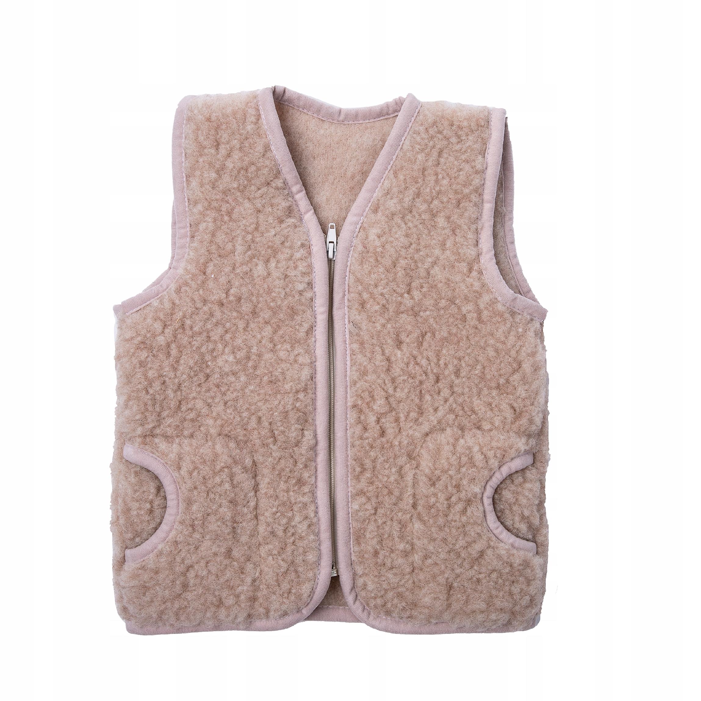 KAMIZELKA WEŁNIANA MERYNOS CAPPUCCINO 8-10 lat