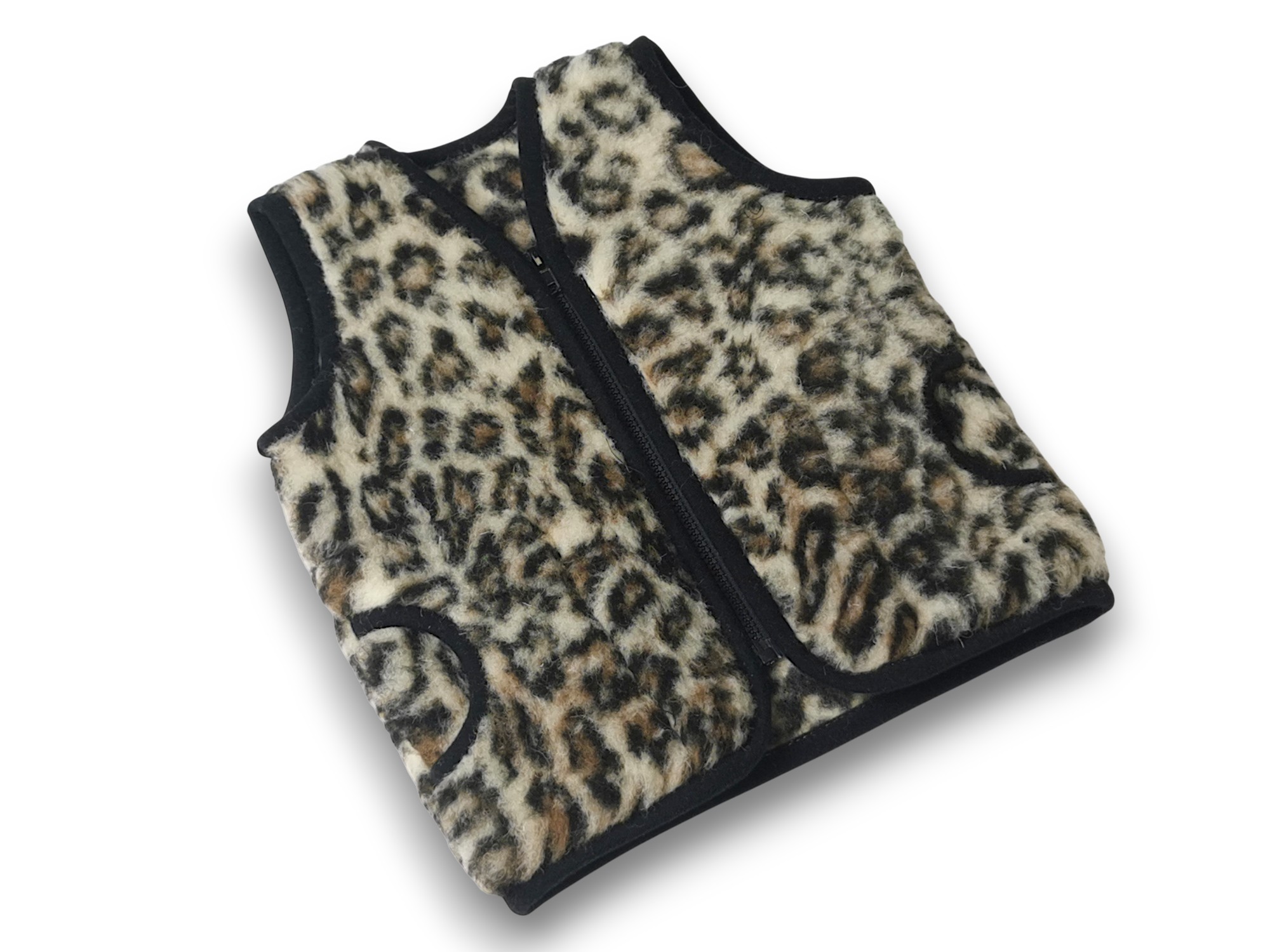 Kamizelka Wełniana Merynos Australijski  Lampart 2-3 Lata Indygo