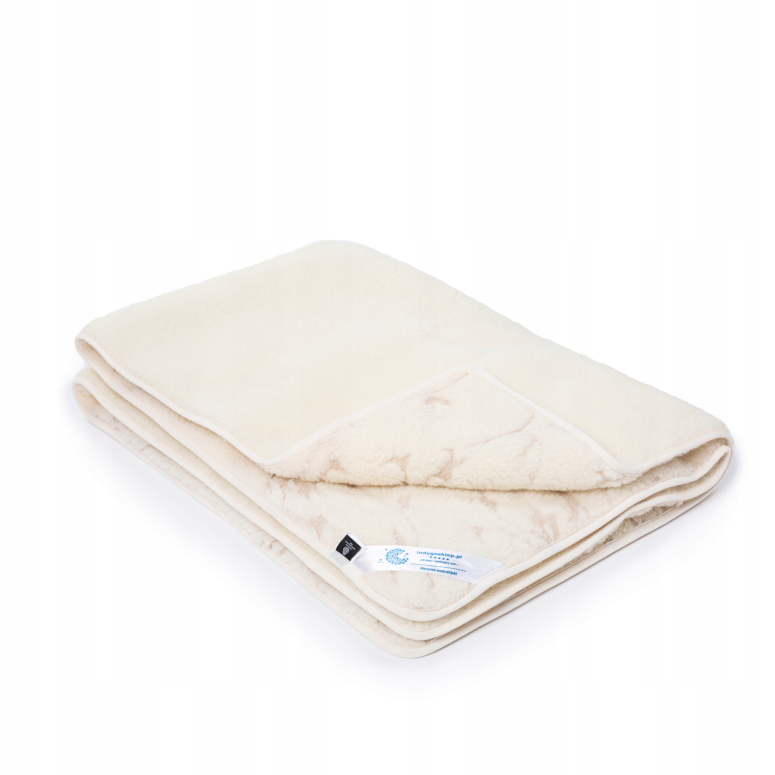 KOŁDRA WEŁNIANA 140x200 MERYNOS TUMBLER VERONA INDYGOSKLEP