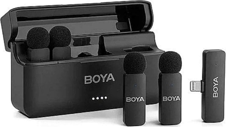 BOYA BY-V4D 2,4 GHz Czterokanałowy bezprzewodowy mikrofon Lightning iOS