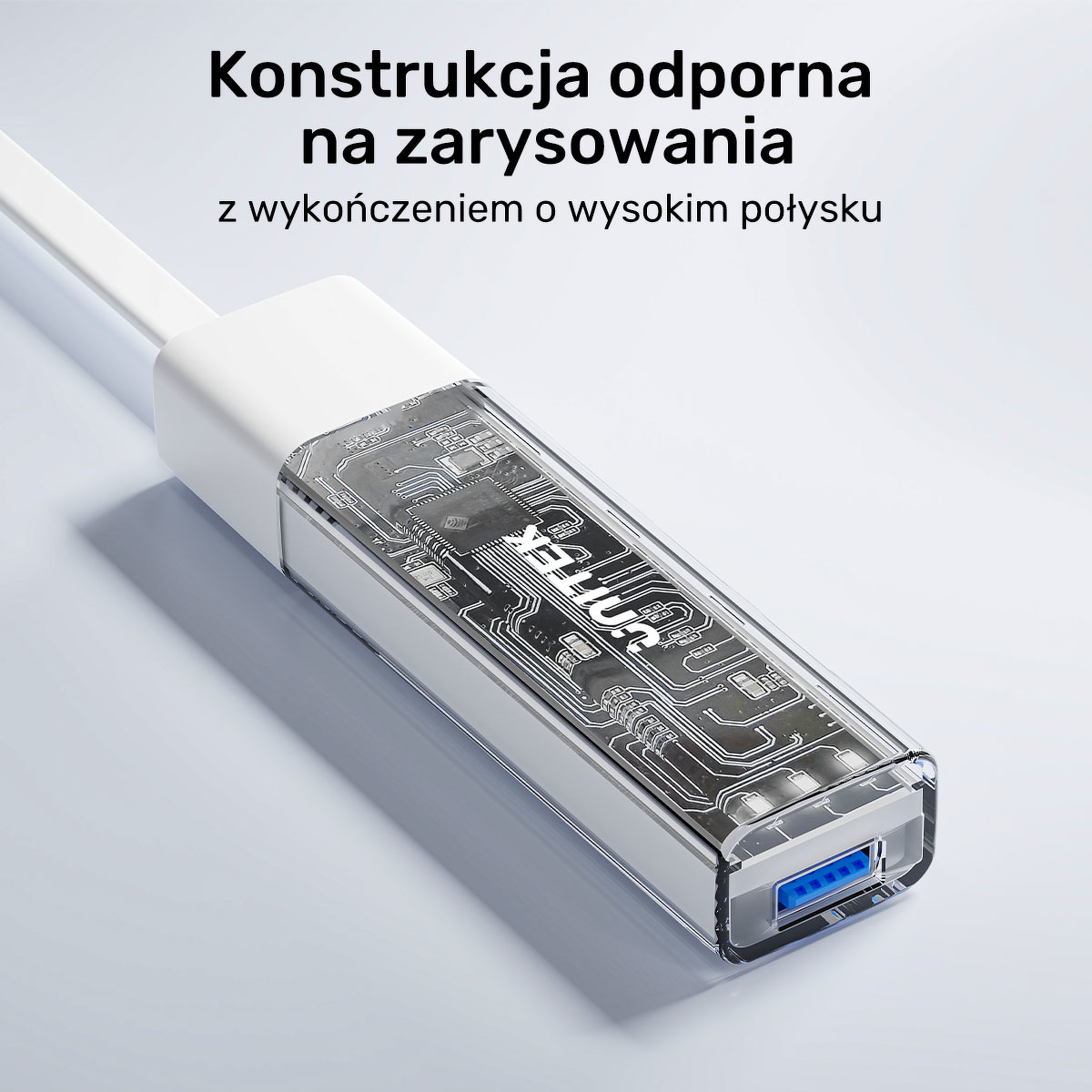 Unitek hub dwukierunkowy USB C/USB A 5Gbps, 4x USB A biały