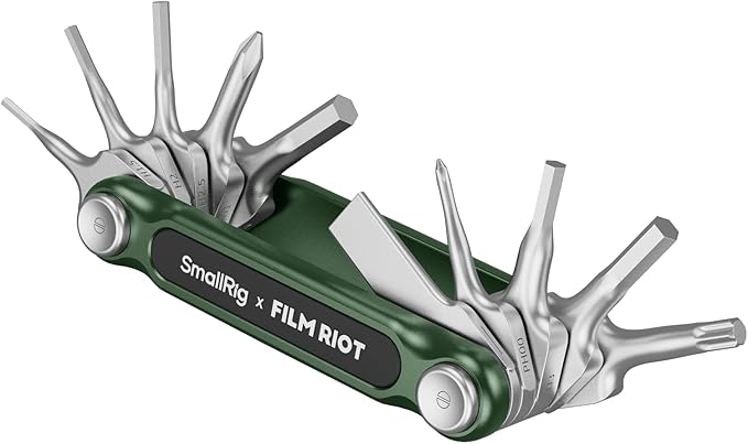 Smallrig 4814 składany zestaw kluczy multitool 10-w-1, zielony