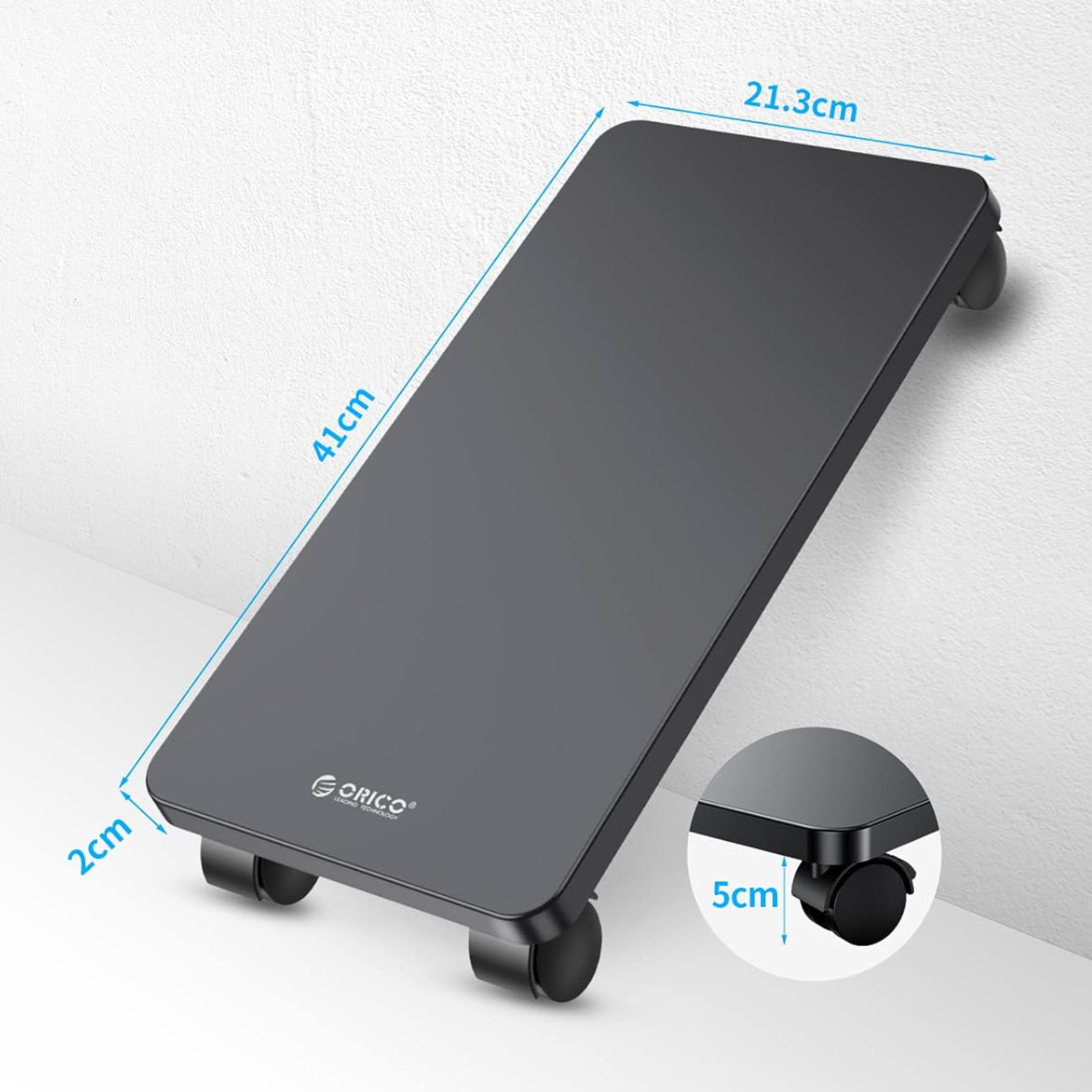 Orico Stojak na komputer PC, stalowy, kółka