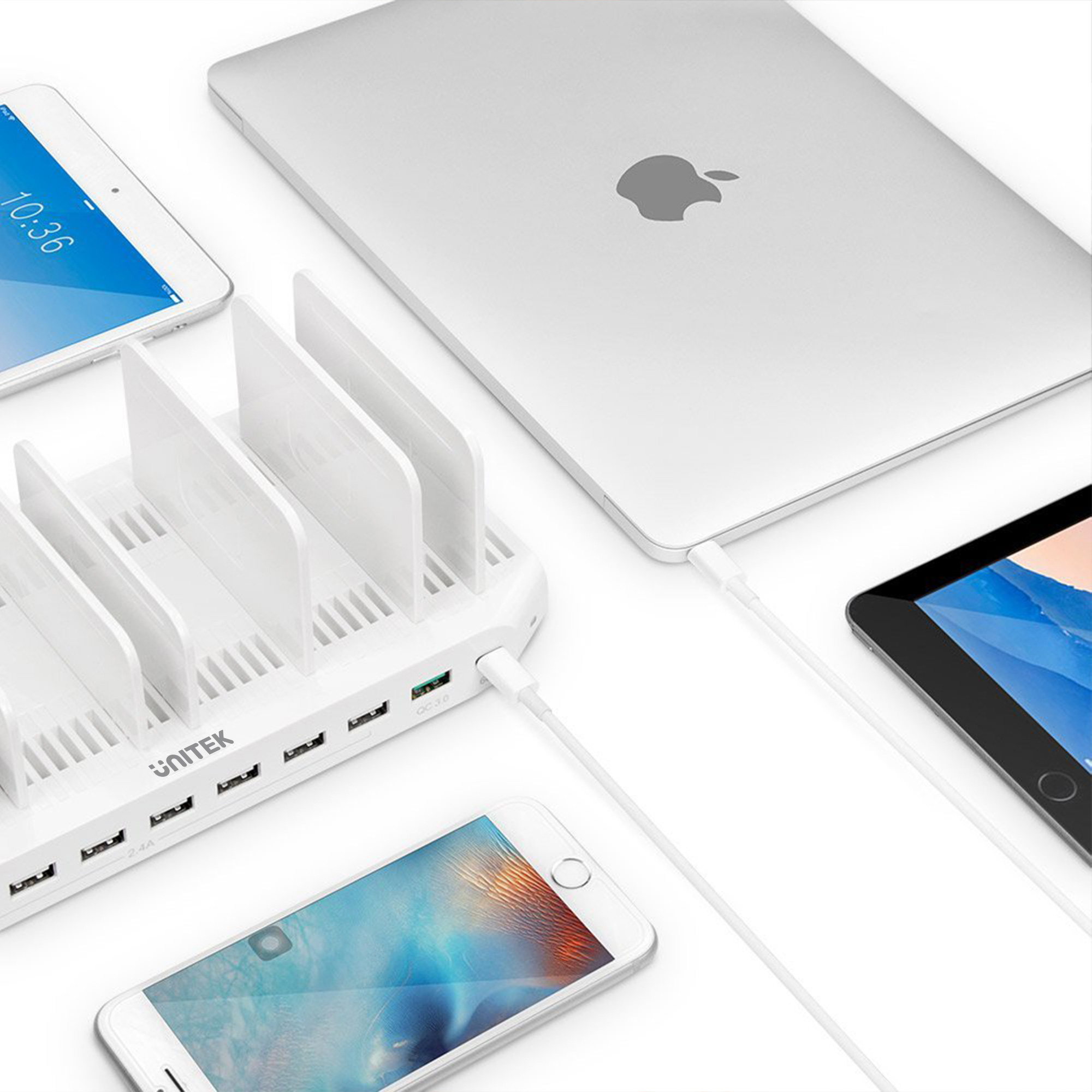 Unitek Y-2190 stacja ładująca 10xUSB 160W