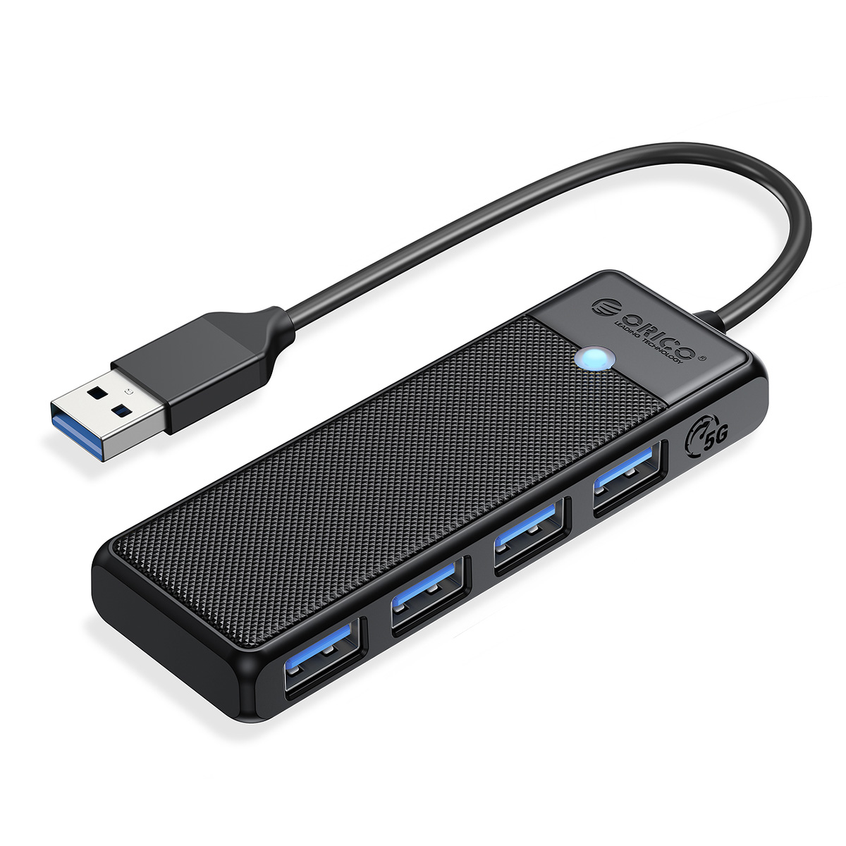 Orico Hub USB-A 4 porty USB-A 3.0 5 Gbps czarny