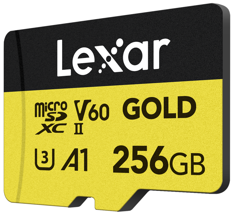 Lexar microSDXC Gold 256GB UHS-II U3 V60 A1 R 280MB/s W 180MB/s