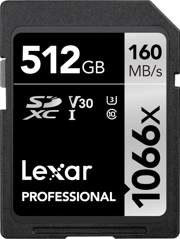 Lexar SDXC Pro 1066x U3 UHS-I R160/W120 (V30) 512GB