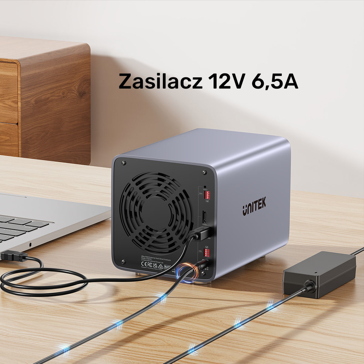 4-dyskowa obudowa RAID 0/1/5/10 / JBOD/ PM Unitek