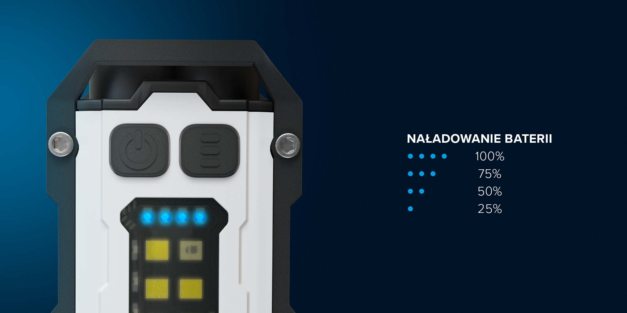 Latarka LED Newell EDC Nyks  Solid - biała