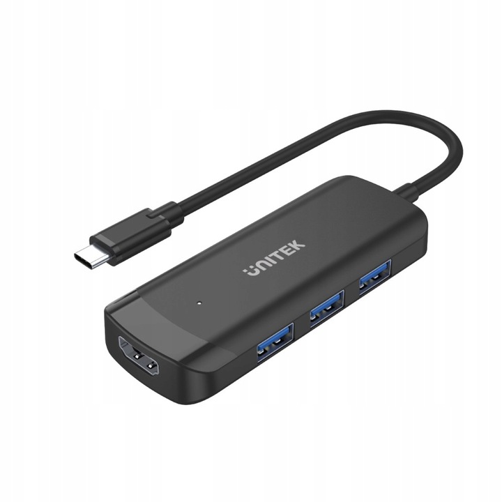 Unitek Aktywny hub USB-C 3 x USB-A 3.1, HDMI 4K@30Hz