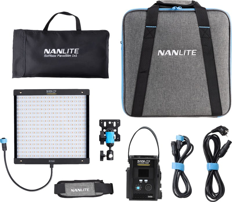 Lampa Nanlite PavoSlim 60B - zestaw panel LED, softbox, torba, Bi-Color