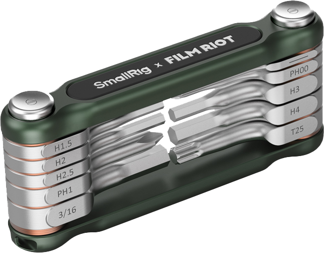 Smallrig 4814 składany zestaw kluczy multitool 10-w-1, zielony
