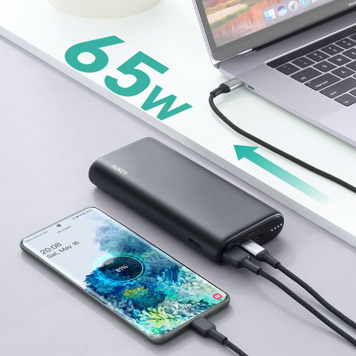 Aukey Powerbank 20000 mAh do laptopa mini 65W