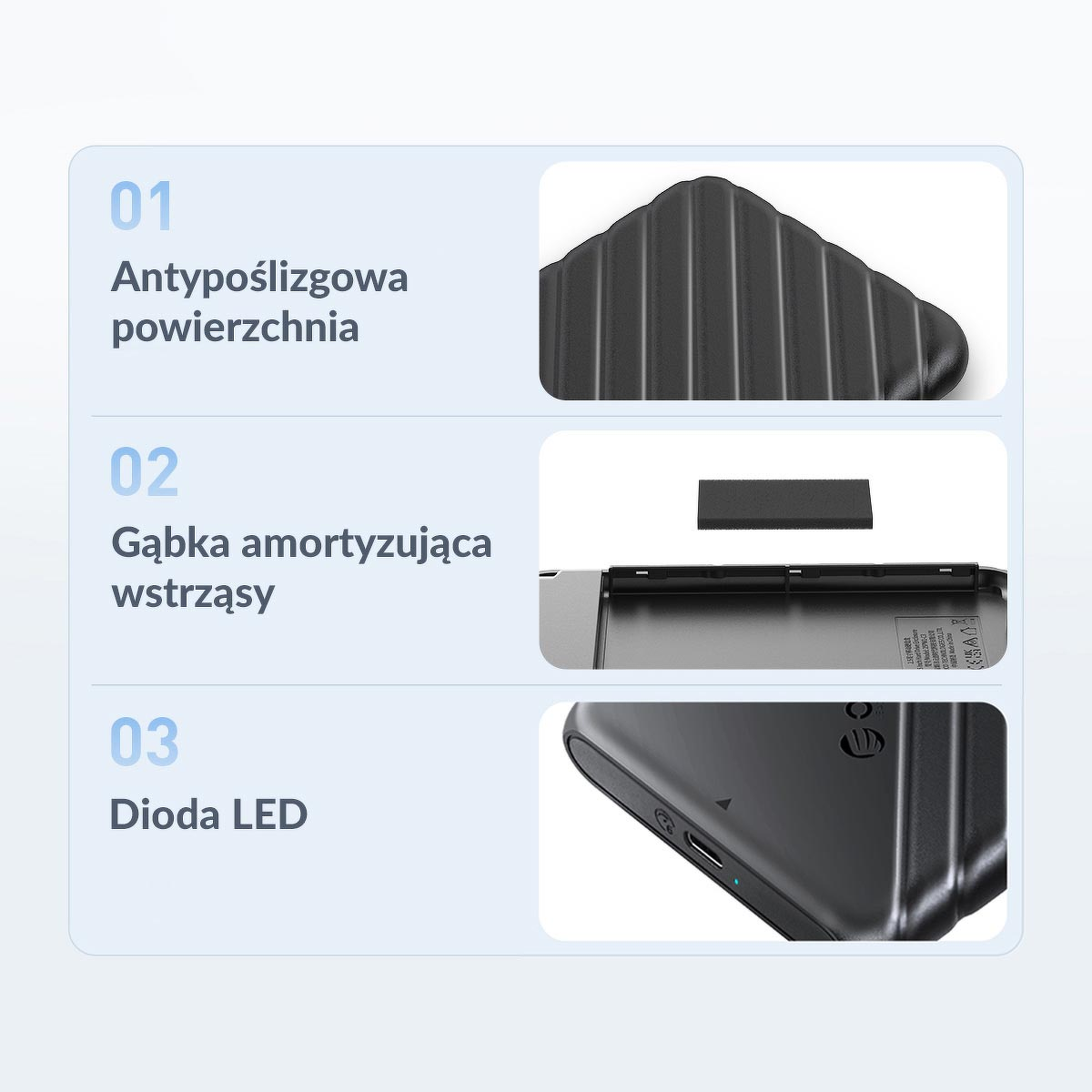 Orico Obudowa dysku 2,5'' USB-C 3.1 6Gbps czarna