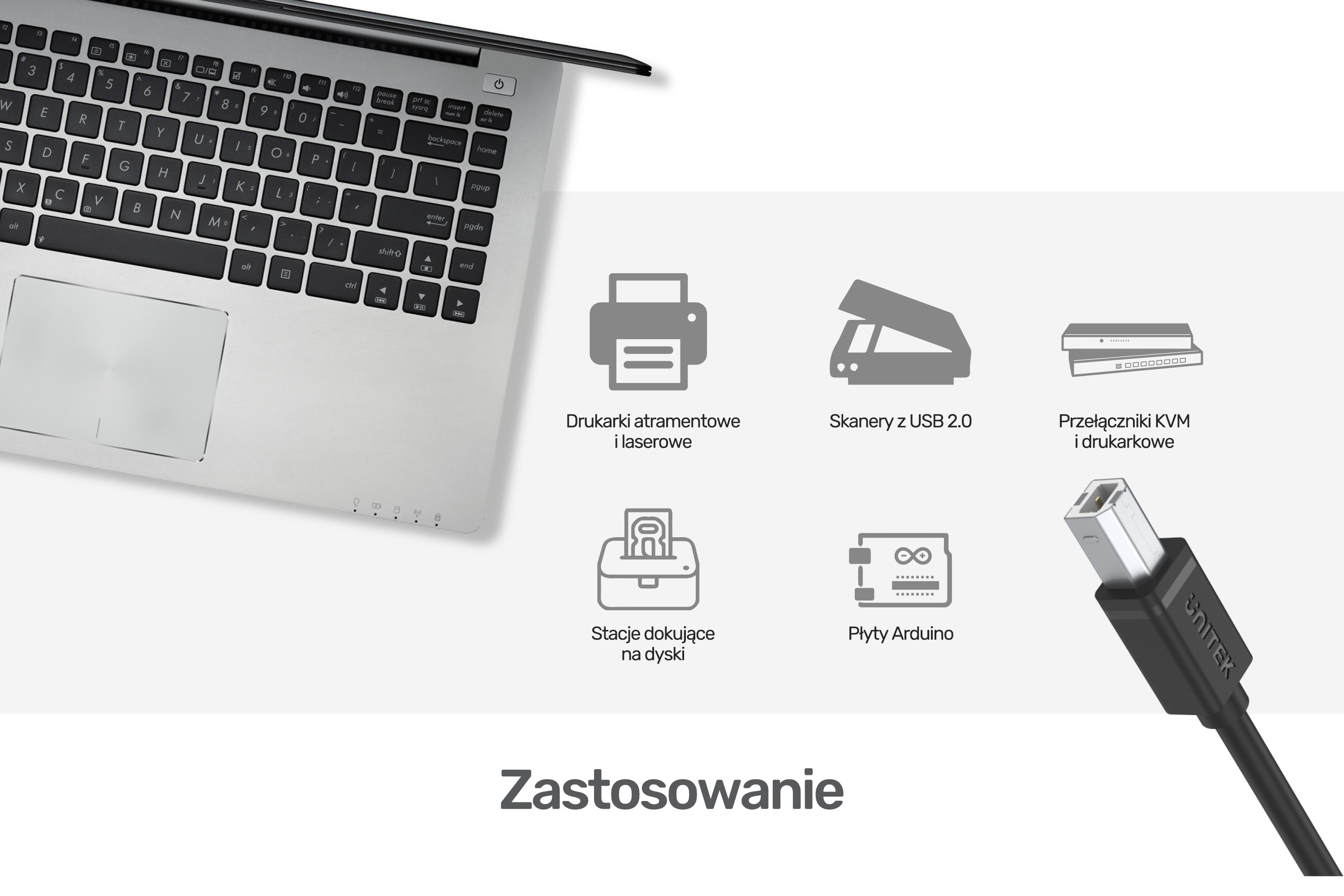 Unitek przewód USB 2.0 AM-BM 2M