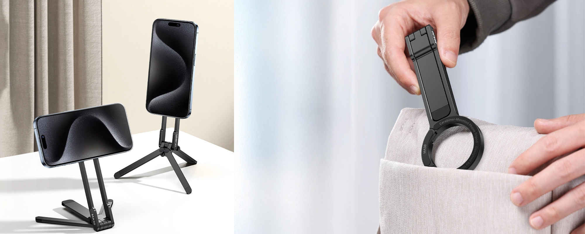 Statyw Ulanzi MA30 z uchwytem magnetycznym - srebrny