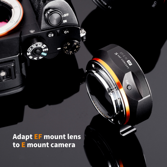 Adapter bagnetowy K&F Concept EF-E IV - Canon EF / Sony E