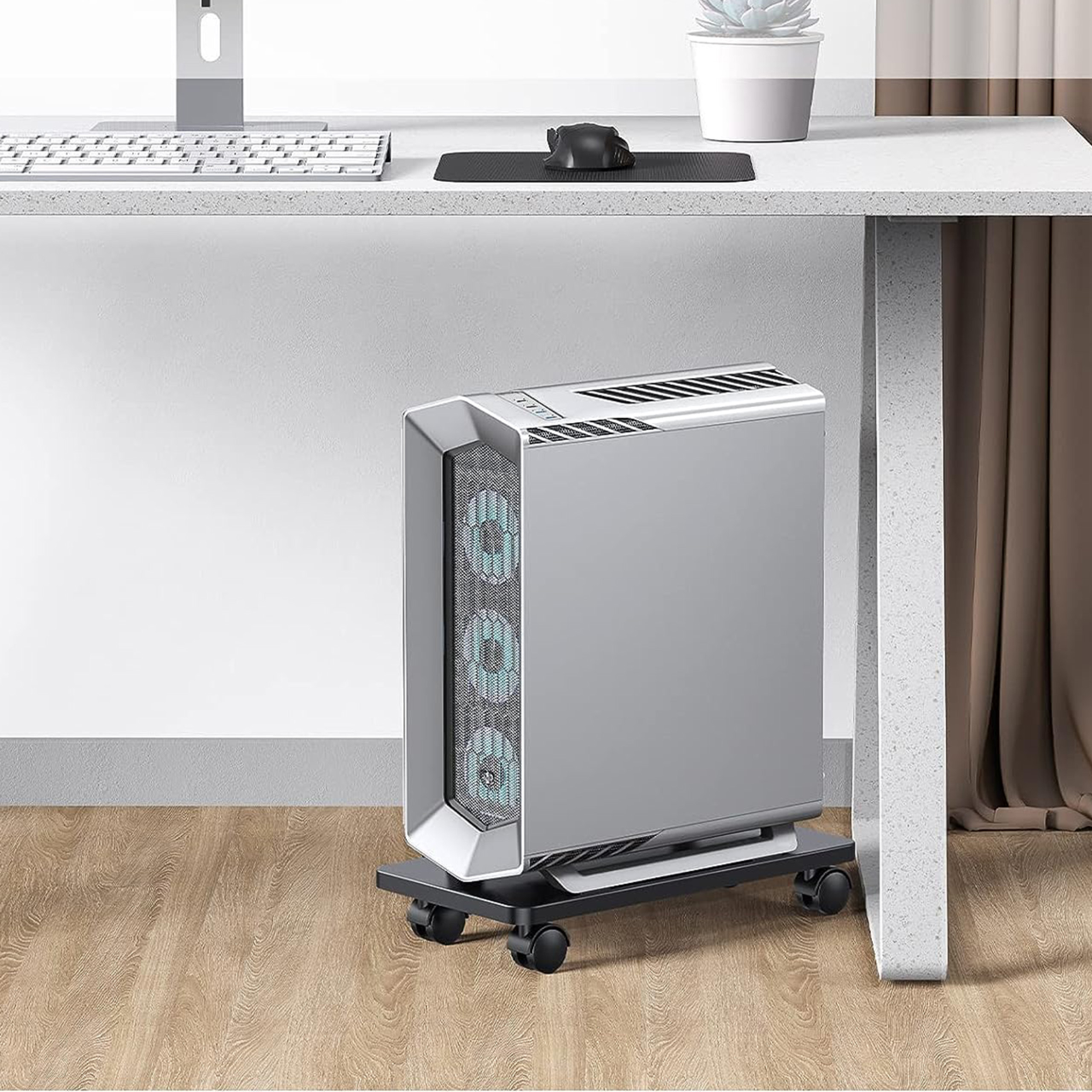 Orico Stojak na komputer PC, stalowy, kółka