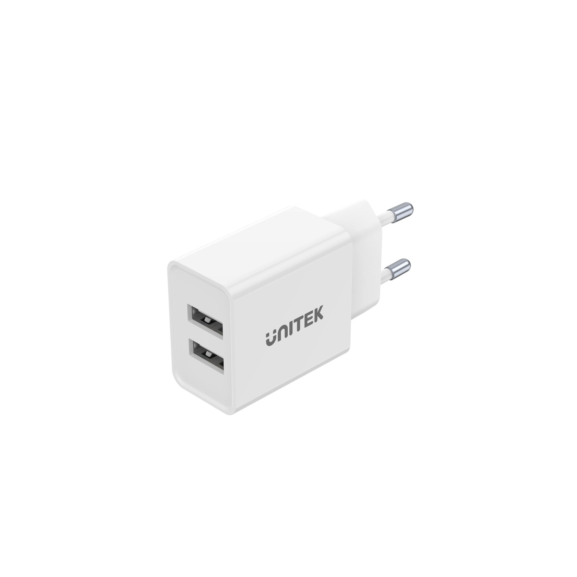 Unitek Ładowarka 2*USB-A 12 W biała