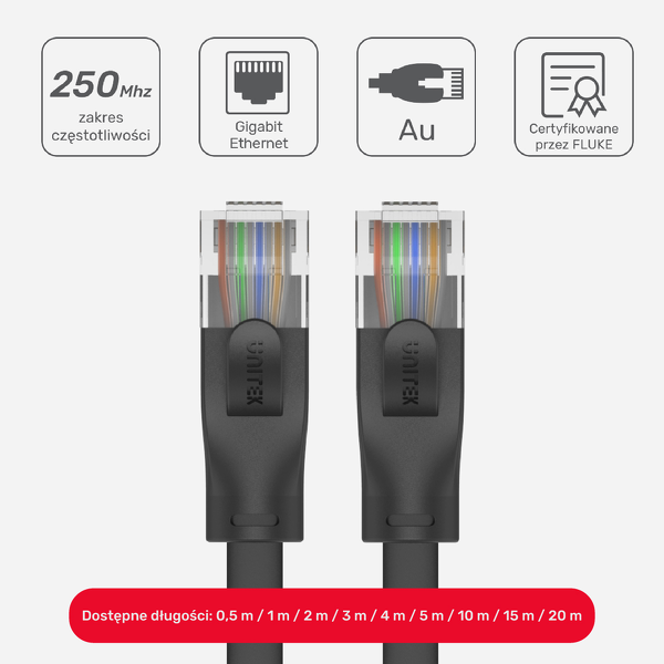 Unitek Kabel sieciowy płaski UTP Ethernet Cat.6 5m
