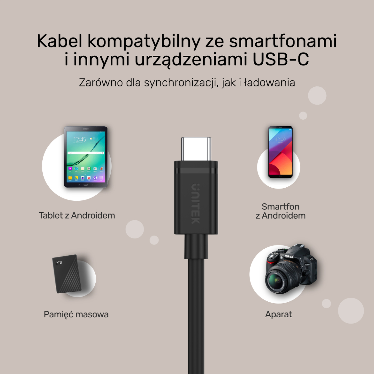Unitek przewód USB Typ-C do USB Typ-C 3m