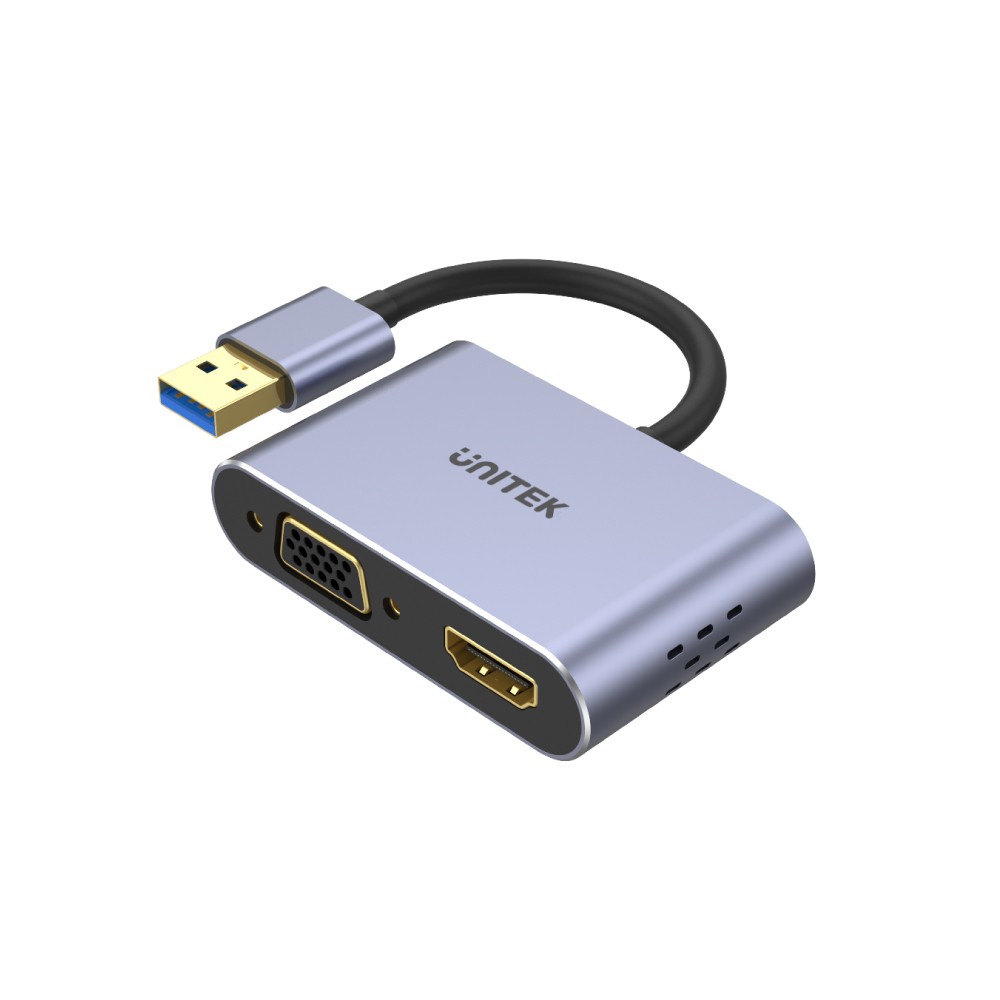 Unitek Adapter USB na HDMI i VGA, FullHD