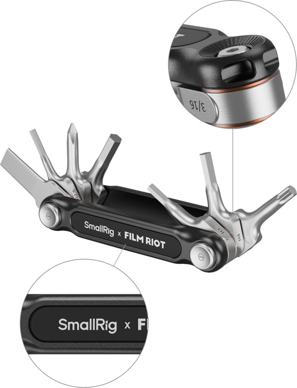 Smallrig 4374 Składany zestaw kluczy multitool 7-w-1, czarny