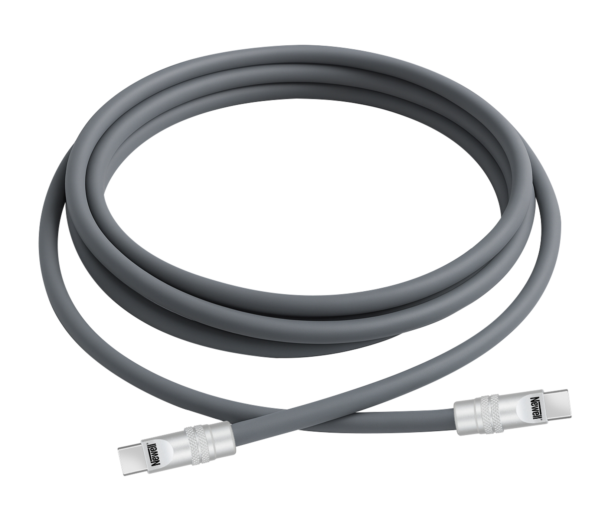 Kabel Newell USB-C - USB-C 100 W, 2 m, silikonowy, szar