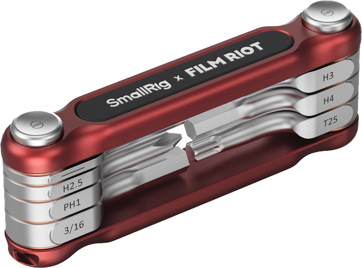 Smallrig 4811 Składany zestaw kluczy multitool 7-w-1, czerwony