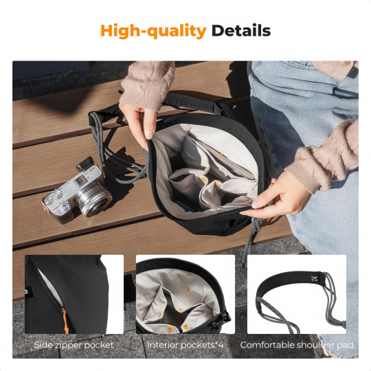 Torba fotograficzna K&F Concept Urban Wander Sling U11 5 l - czarna