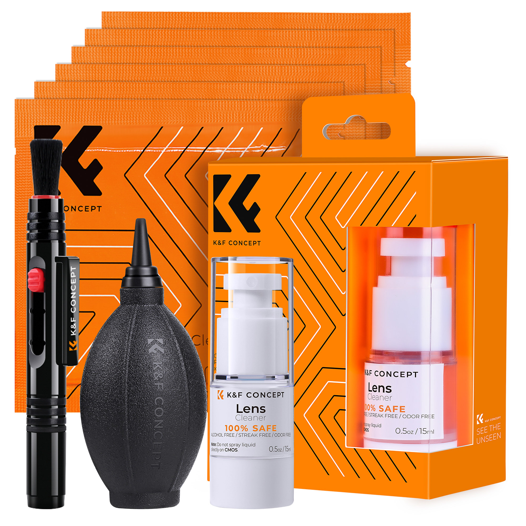 Zestaw czyszczący K&F Concept do optyki Cleaning Kit 4w1