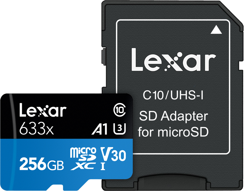 Lexar microSDXC 633x UHS-I/A1/U3/10 R100/ W45MB (V30) 256GB