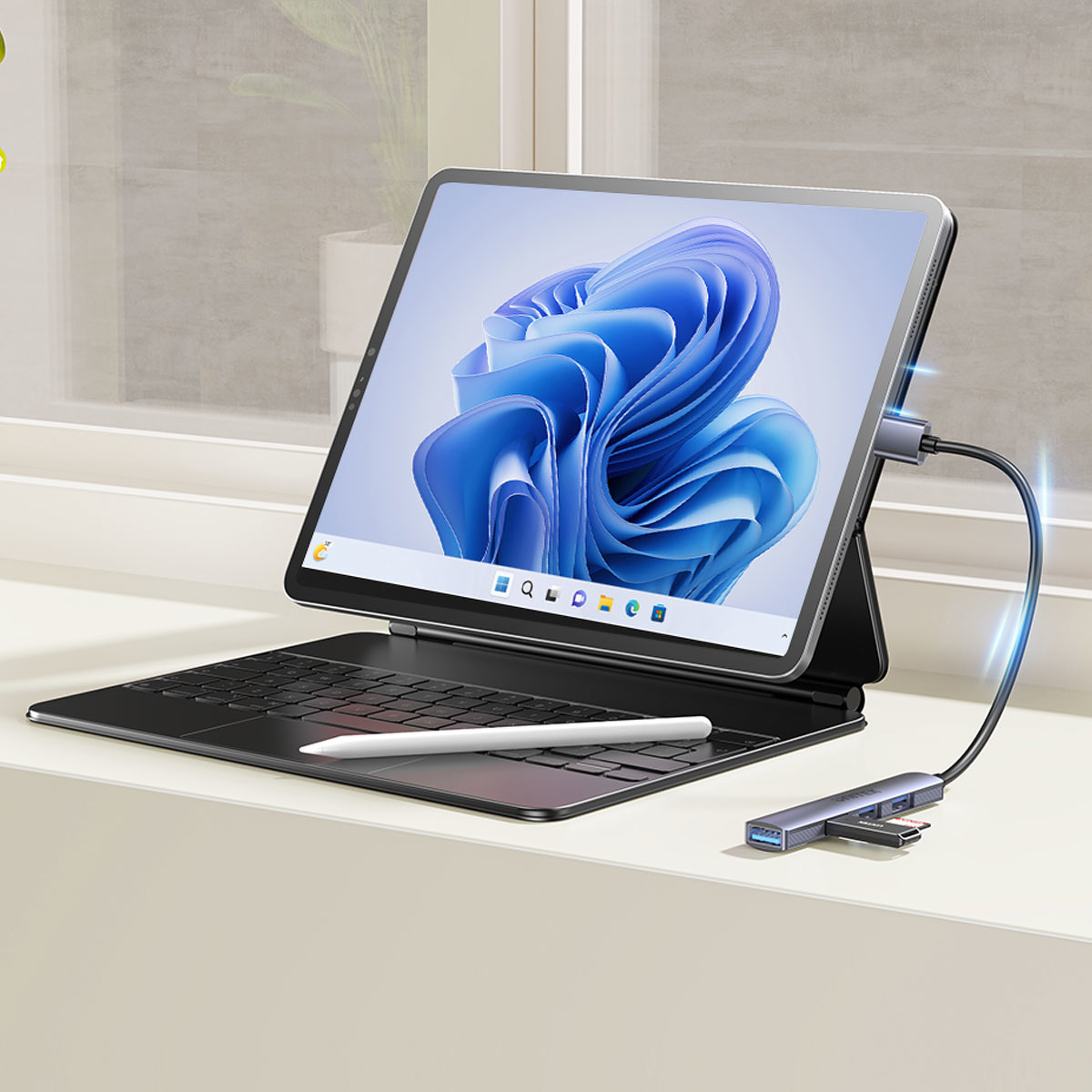 Unitek Hub USB-A 1*USB-A 5 Gbps, 3*USB-A 2.0 alu