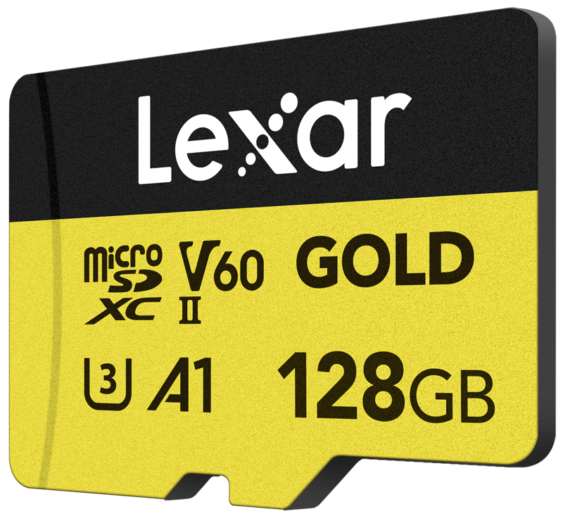 Lexar microSDXC Gold 128GB UHS-II U3 V60 A1 R 280MB/s W 100MB/s