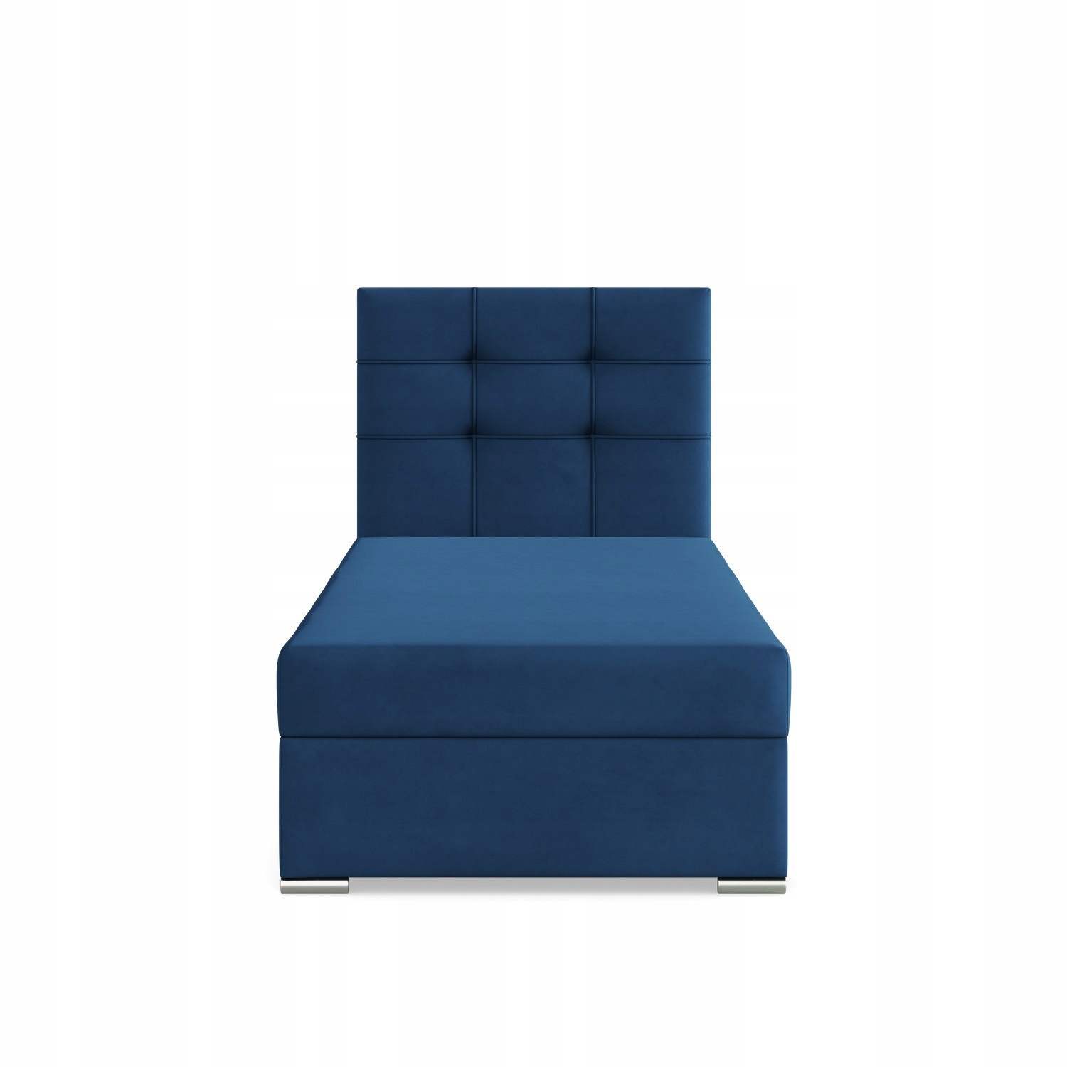 Łóżko ELDA JEDNOOSOBOWE Tapicerowane Pojedyncze VELVET NIEBIESKIE