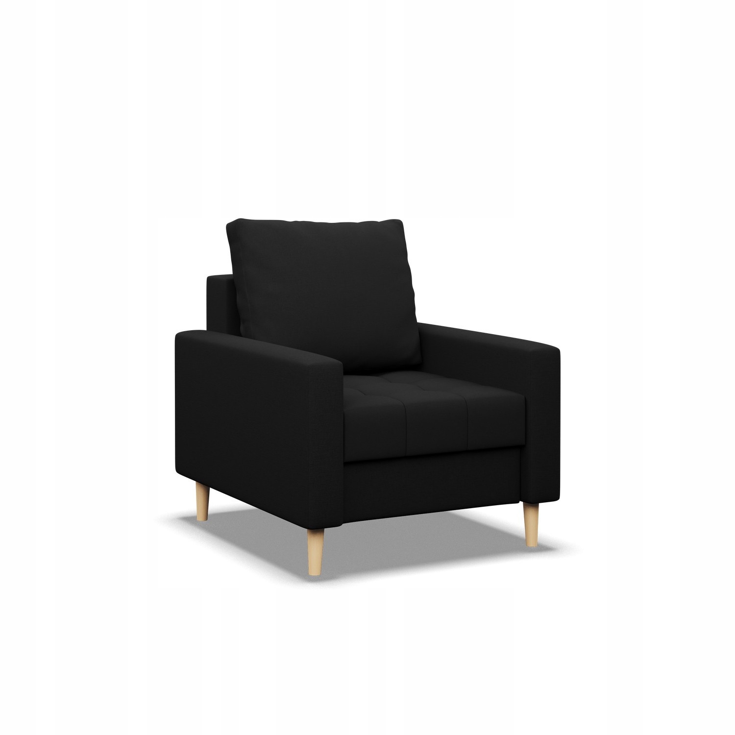 FOTEL ELMA CZARNY Wygodny Elegancki PIANKA