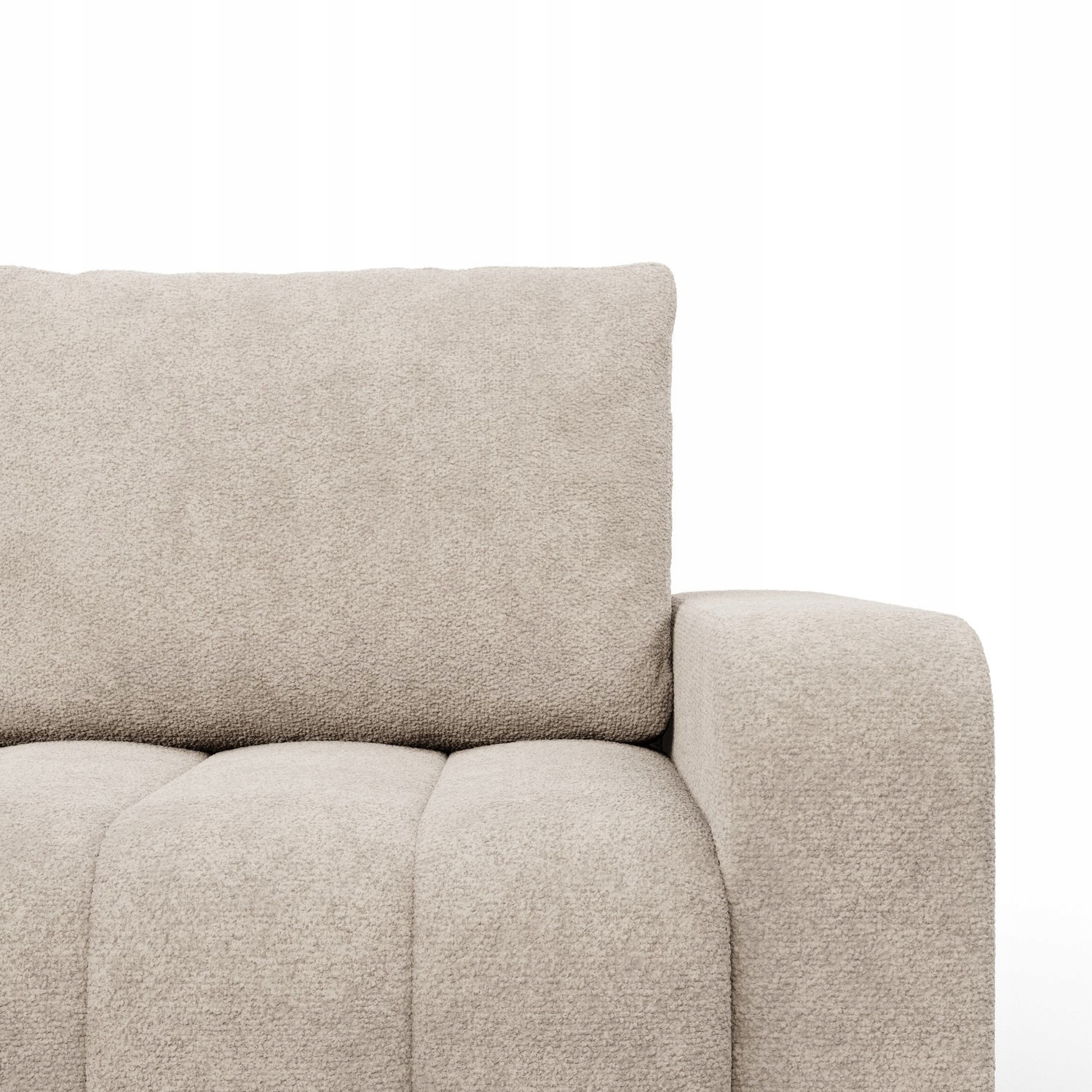 KANAPA ABRIELLE BEŻOWA Rozkładana Wygodna Funkcja Spania Sofa