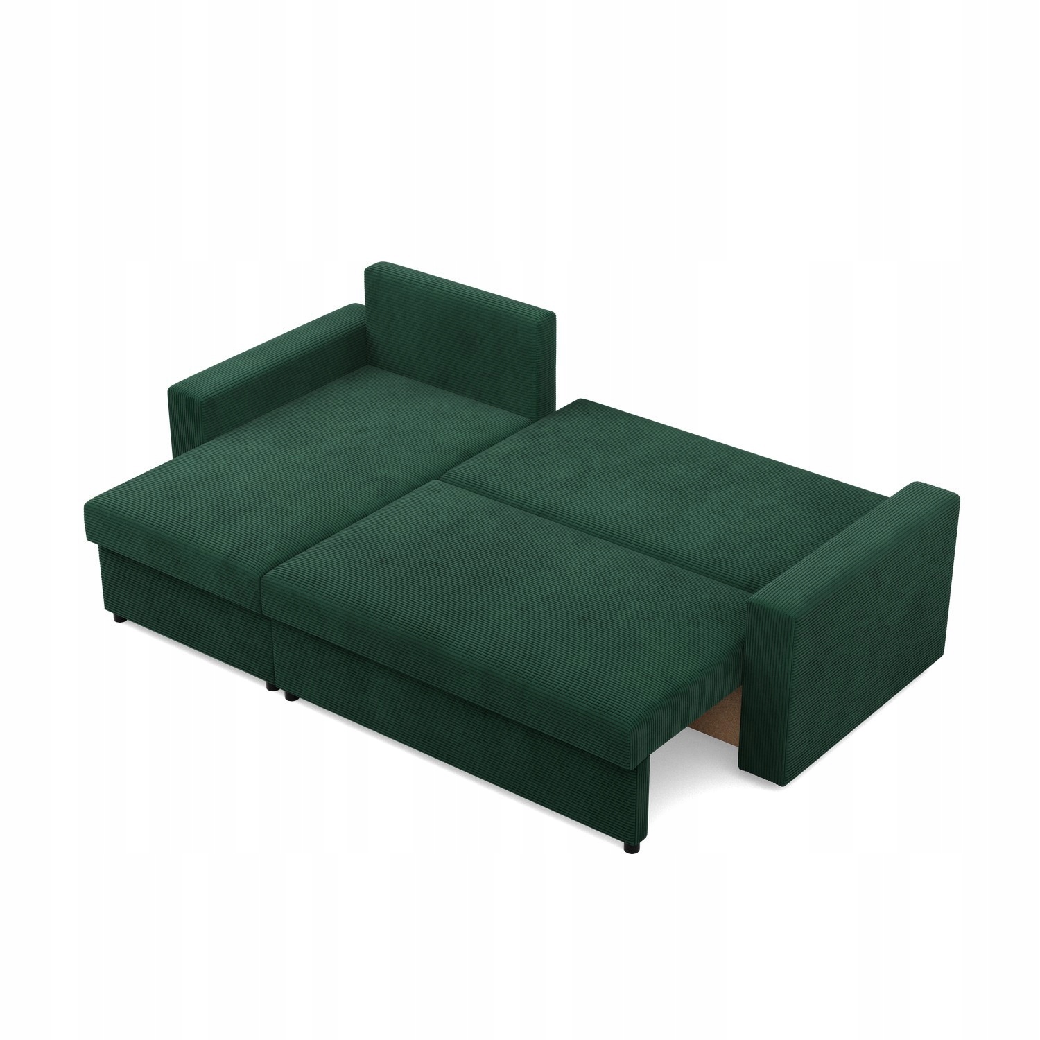 KANAPA NAROŻNIK NEO CIEMNY ZIELONY Nowoczesny Rozkładana POSO SZTRUKS