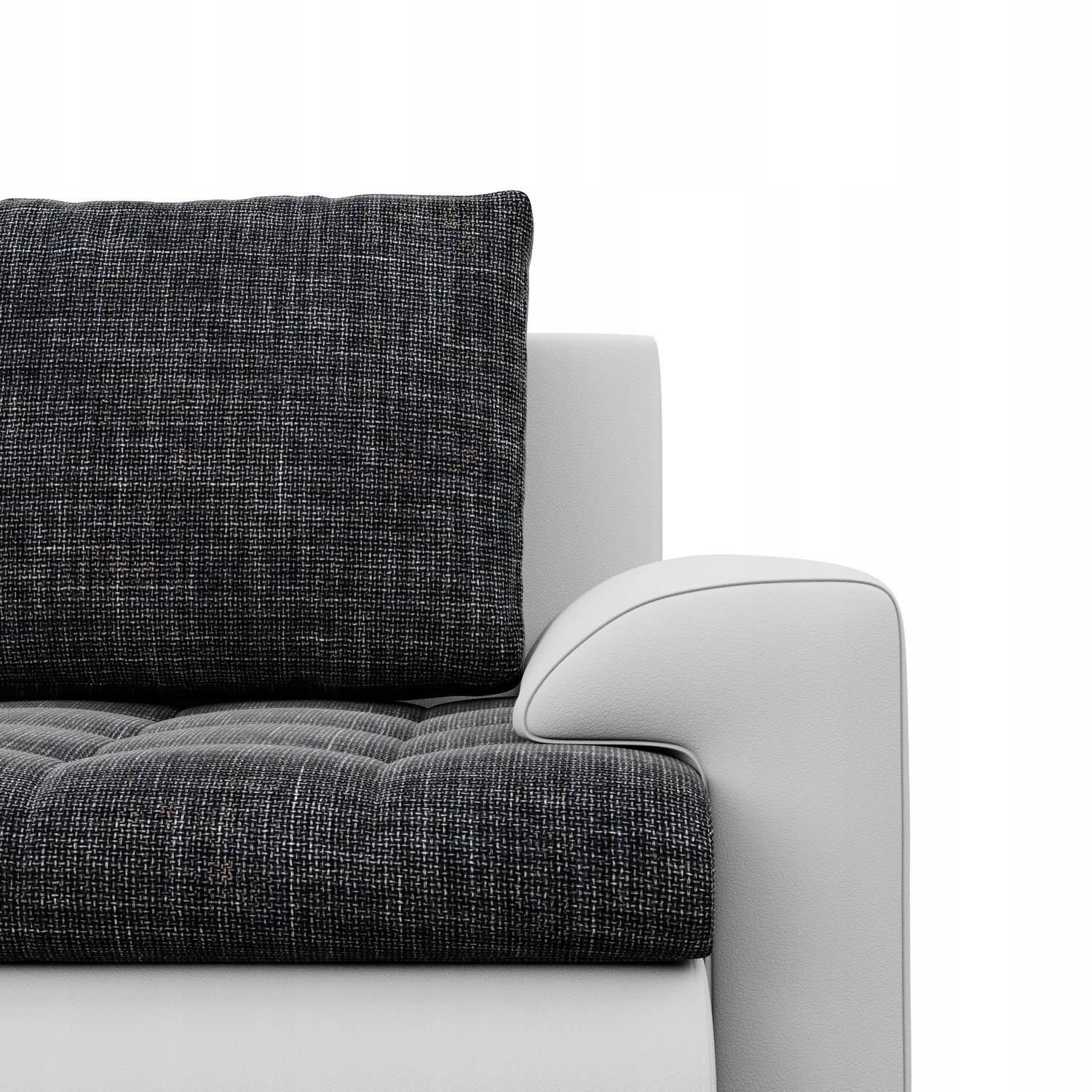 KANAPA FORESTA PLECIONKA BIAŁY POPIEL Rozkładana Wygodna Funkcja Spania