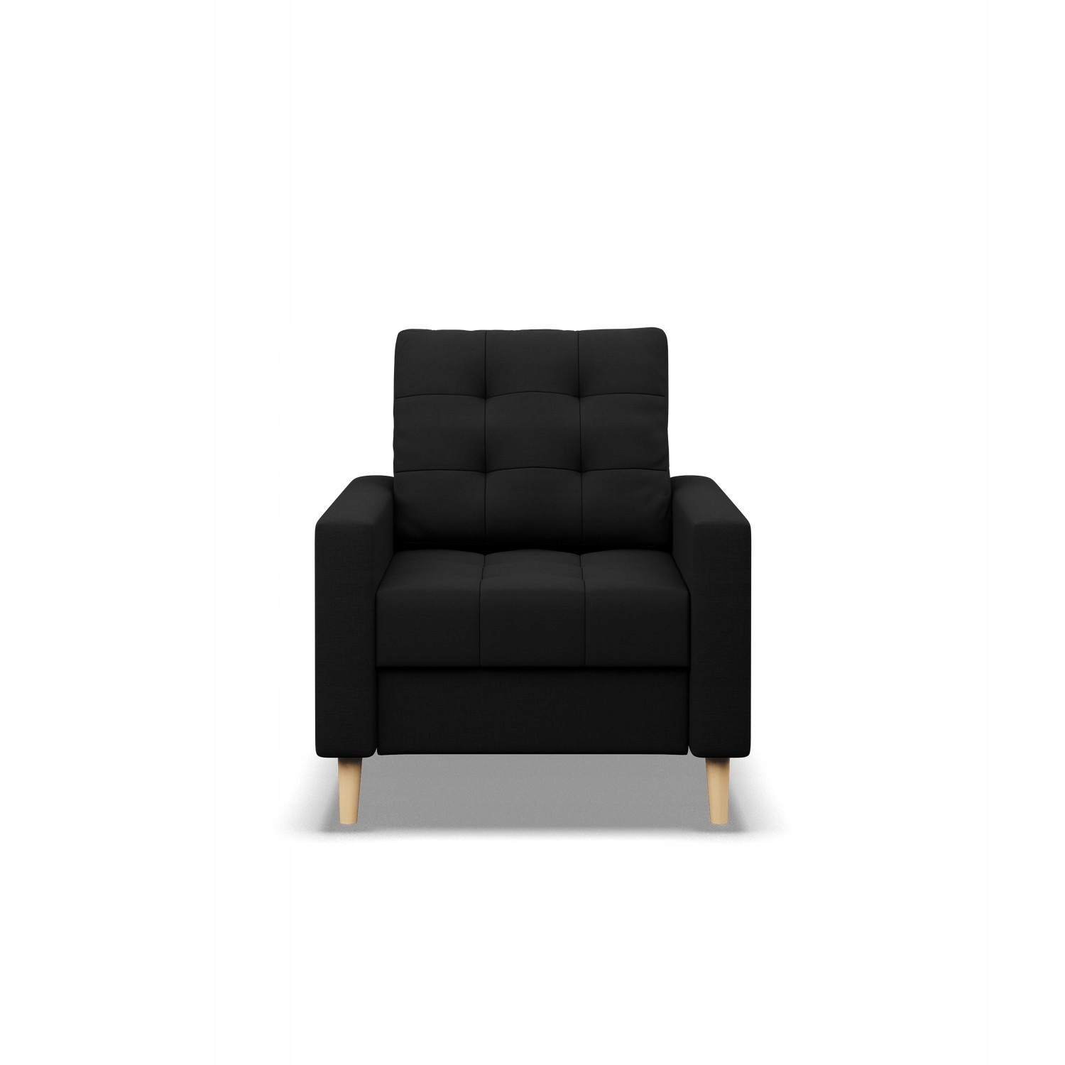 FOTEL ELMA CZARNY Wygodny Elegancki PIANKA