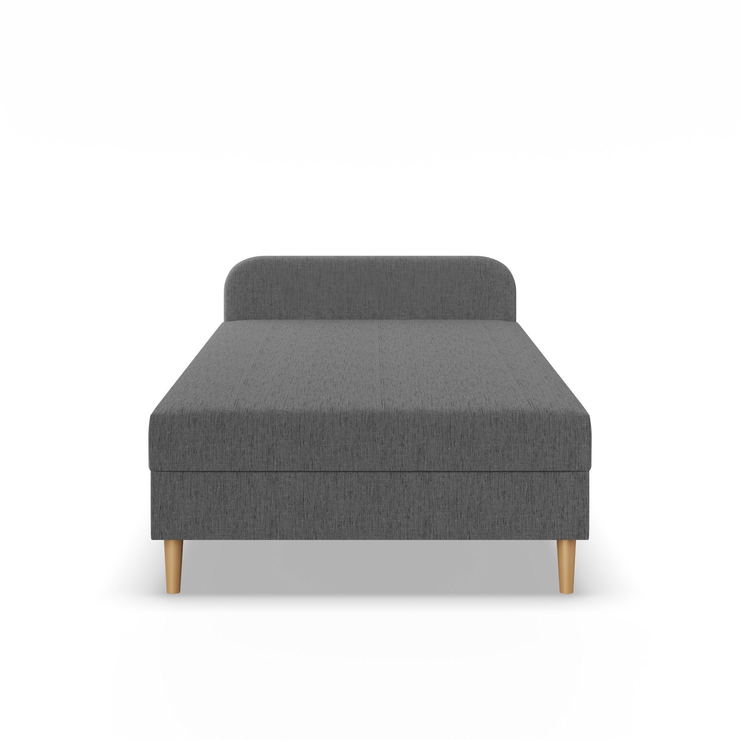 Łóżko Kontynentalne CASPE CIEMNY SZARY JEDNOOSOBOWE Pojedyncze 120x200