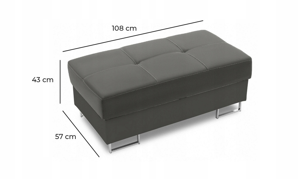 PUFA RIGATTO BEŻOWA Pojemnik Podnóżek PUF KRONOS VELVET