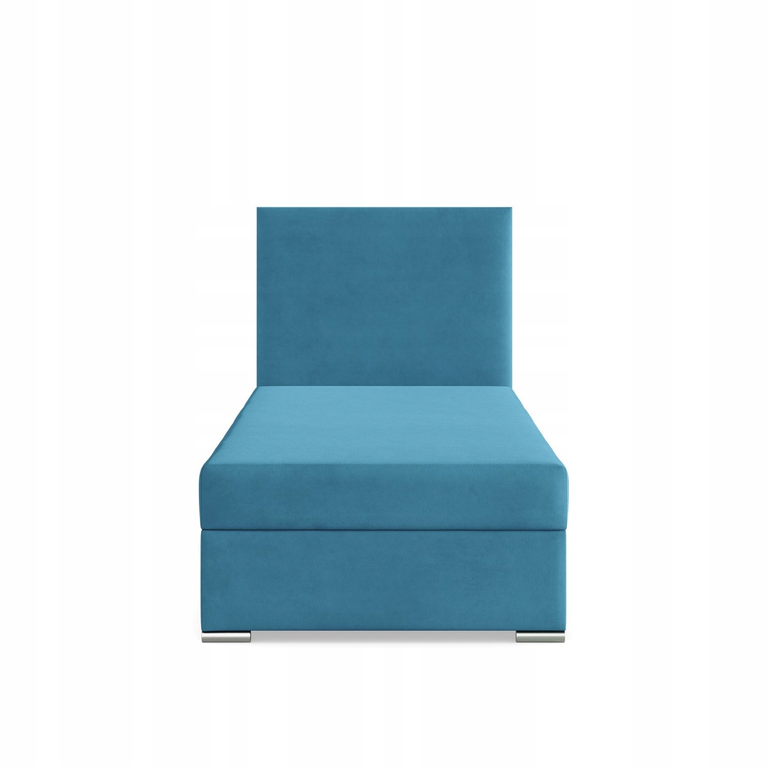 Łóżko Kontynentalne ZONZA JEDNOOSOBOWE VELVET Pojedyncze TURKUSOWE