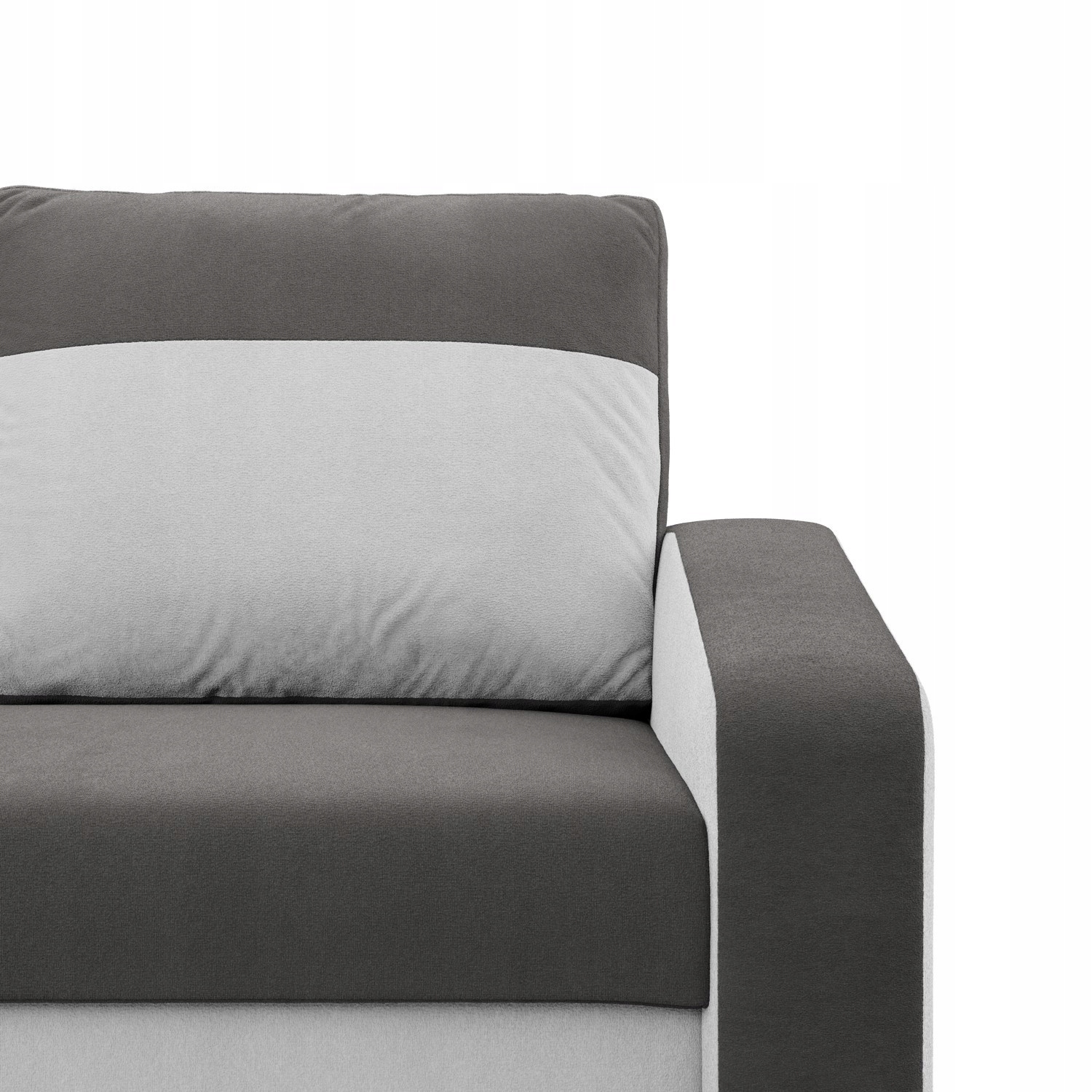 FOTEL ORION SZARY BIAŁY Wygodny Nowoczesny PIANKA