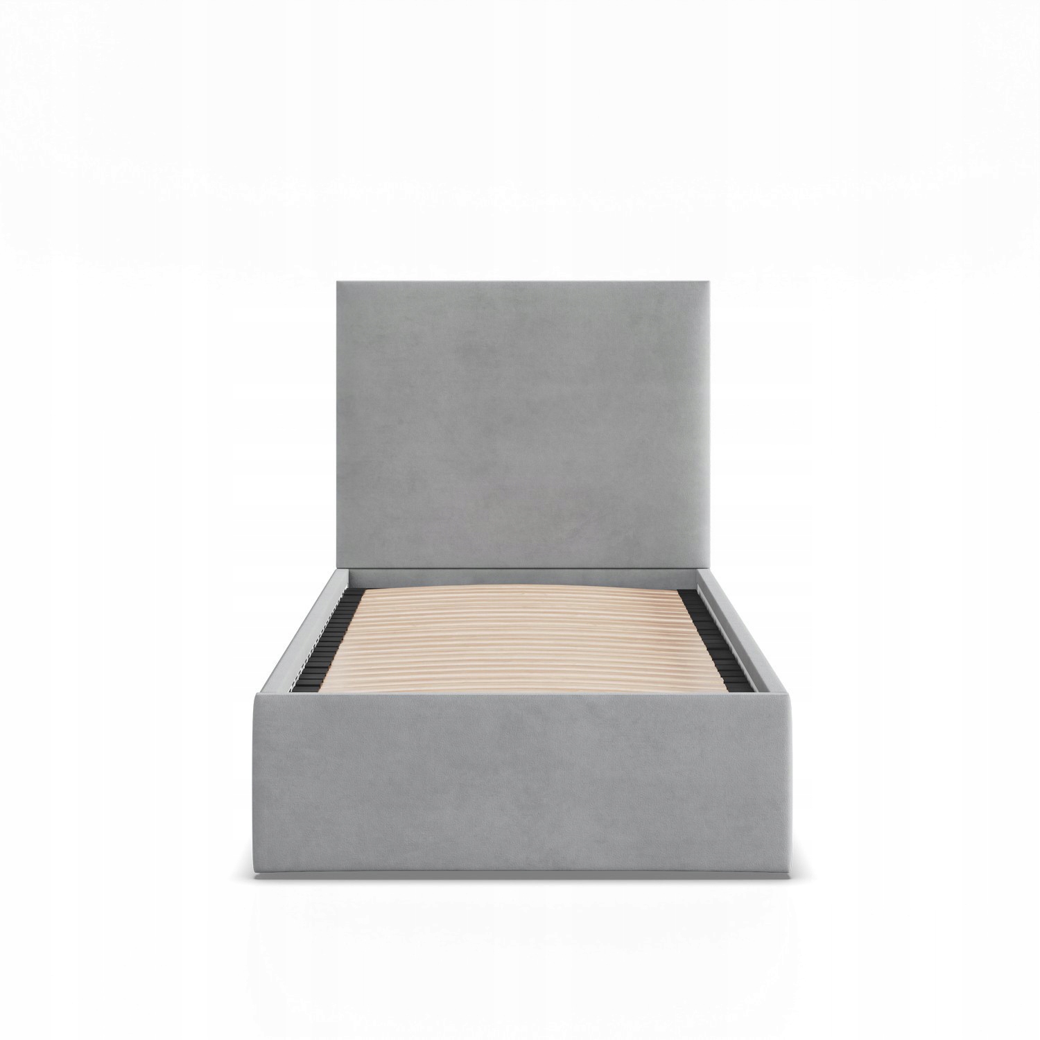 Łóżko Ramowe PAOLA JASNY SZARY JEDNOOSOBOWE Tapicerowane Pojedyncze VELVET