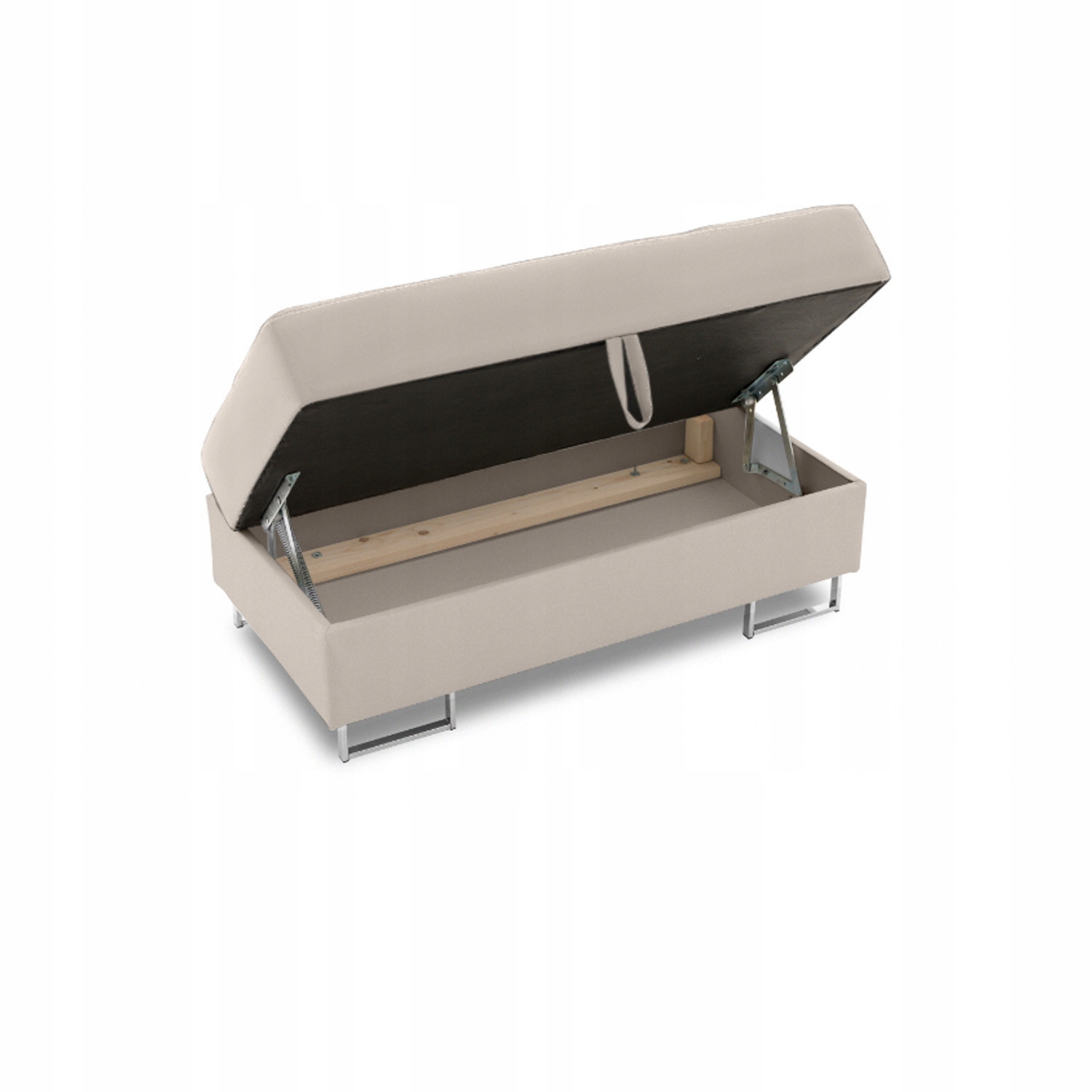 PUFA RIGATTO BEŻOWA Pojemnik Podnóżek PUF KRONOS VELVET